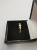 9CT Gold 375 Hallmarked, 3 CZ Stones Ring, 2.7Grams, Size: O - Boxed