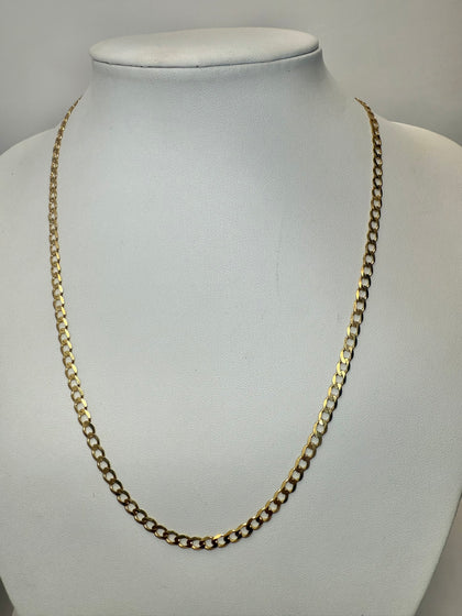 9ct yellow gold curb chain 20