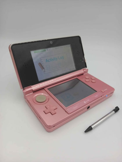 Nintendo 3DS Coral Pink Console With Silver Stylus, Unboxed