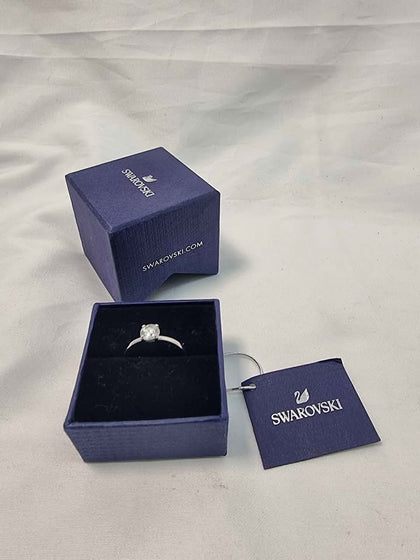 Swarovski 5402429 White Rhodium Plated Attract Ring Boxed