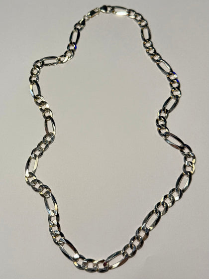 925 Sterling Silver Figaro Chain 22” NEW