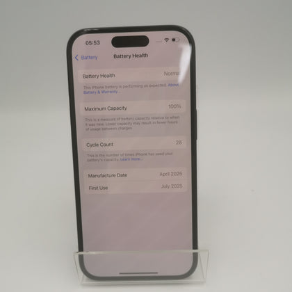 Apple iPhone 16 256GB Black Unlocked 100% Battery Health