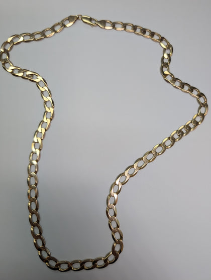 9ct gold heavy curb chain