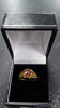 9ct Gold Ring With Red Stone - Size P - weight 3.26
