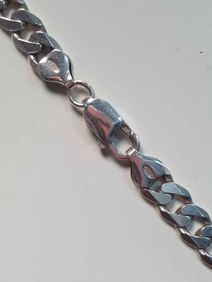 Narrow Silver Curb Chain - 24