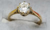 9ct gold ring cz stone size L 1/2