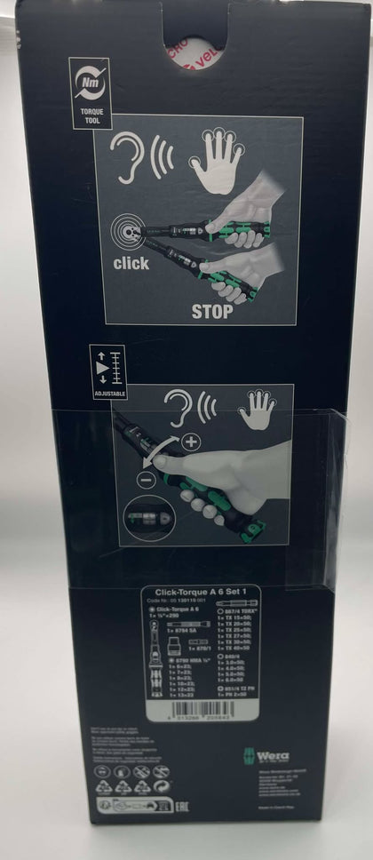 WERA 20 PIECE CLICK- TORQUE A6 SET