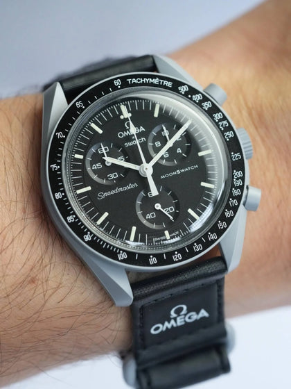 Swatch Omega  Mission To The Moon - Quartz - Grey - Chrono Bioceramic boxed