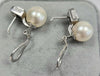 18ct White Gold Diamond/Pearl Earrings