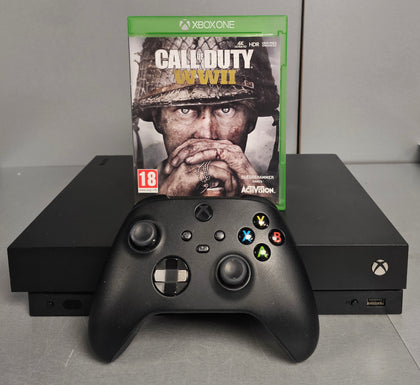Xbox One X Console, 1TB, Black, Unboxed + Call Of Duty WW2