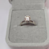 14ct White Gold Solitaire Ring with CZ Stone Size L