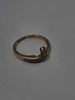 9ct Yellow Gold 0.03ct Brilliant Cut Diamond Wishbone Ring - 1.84 Grams - Size N