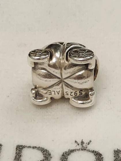 Genuine Pandora Silver & 14ct Gold Royal Carriage White Pearl S925 ALE