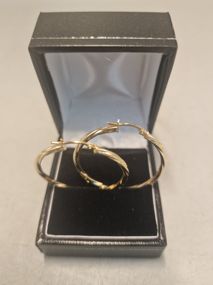 Gold Earring 375 9ct 1.4G Diameter of Earring are 30mm