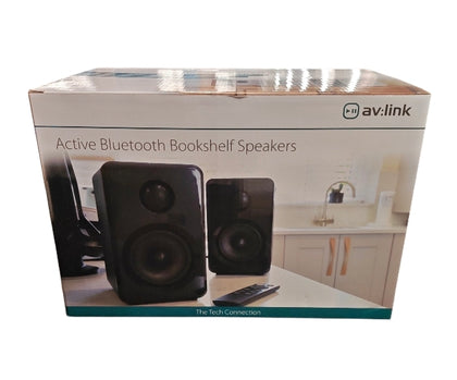 AV Link Active Bluetooth Bookshelf Speakers**Boxed in Brand New Condition**