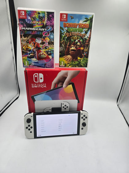 Nintendo Switch OLED - White Bundle - Boxed