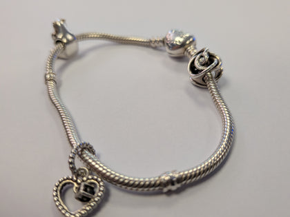 Pandora Bracelet With. 3 Charms