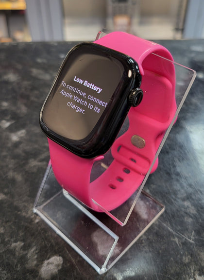 Apple Watch Series 10 GPS + Cellular 42mm Jet Black Aluminium with Pink Strap