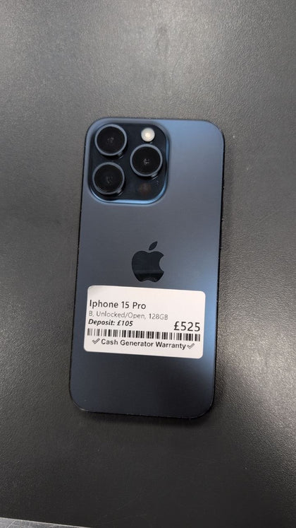 iPhone 15 Pro 128GB Blue Titanium