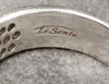 Ti Sento Sterling Silver 925 Solitaire CZ Pave Wide Band Ring Size V