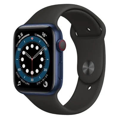 ** Sale ** Apple Watch Series 6 GPS + Cellular Blue Aluminium 44mm Black Sport Band - Good
