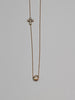 14ct Gold Necklace With Pendant And Side Charm