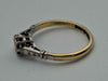 Vintage Art Deco 18ct Yellow Gold & Platinum CZ Solitaire Engagement Ring - Size L - 2.36 Grams