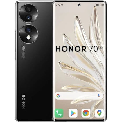 HONOR 70 Smartphone, Mobile Phone 5G, SIM Free Unlocked, 256GB, 54 MP Triple Rear Camera, 120Hz 6.67 Inch OLED Curved Screen, Android 12, 4800mAh