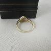 9K Gold Love Heart Ring with Gorgeous CZ Stones, 1.72Grams Total, 375 Hallmarked & Tested,  Size: M