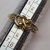 9CT GOLD DIAMOND HEART RING SIZE L