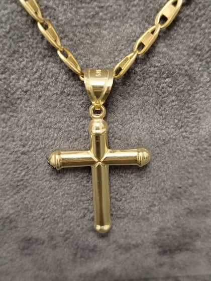 14ct Yellow Gold Anchor Chain 22.5