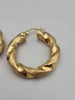 Pair Of 9ct Yellow Gold Twist Hoop Earrings - 6.03 Grams
