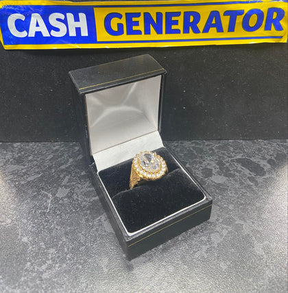 22ct Gold Ladies C/Z Ring (Size Q), 10.0g