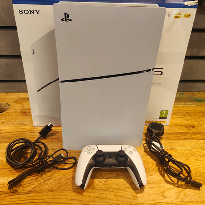 PlayStation 5 Slim Console, 1TB, White Boxed