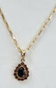 9ct Gold chain with Red Pendant 19"