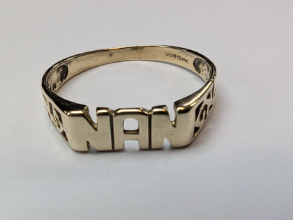 9CT GOLD NAN RING SIZE T PRESTON STORE