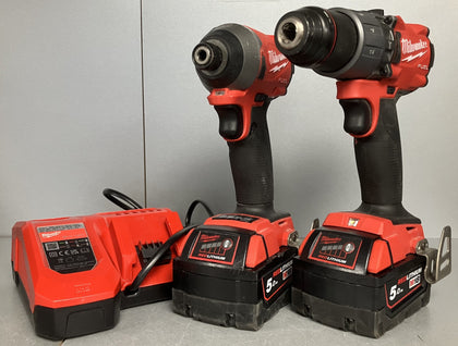 Milwaukee M18 18V 2 x 5.0ah Li-Ion RedLithium Cordless Twin Pack ** Unboxed **