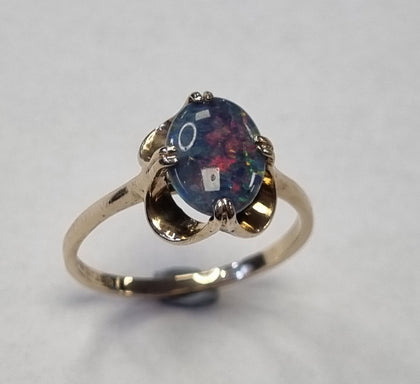 9ct gold opal ring size N