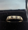 9Ct - Beautiful Yellow Gold No 1 Mum Ring With Clear And Black stone - 1.45g - size P - Hallmarked