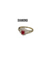 9ct Ruby and Diamond cluster  ring