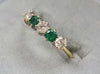18ct Gold Diamond/Emerald Ring Size "O"