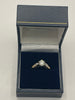 9ct Gold Ring With Clear Stones - Q