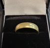 18CT - Yellow Gold Band Ring - 3.87g - Size Q. Hallmarked