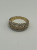 9ct Yellow Gold Diamond Set Filigree Dress Ring, Fully Hallmarked, Boxed, 3.3G, Size - N