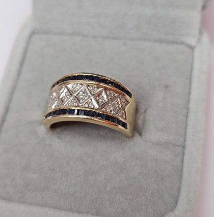 14ct Yellow Gold Ring with Diamond Size N1/2