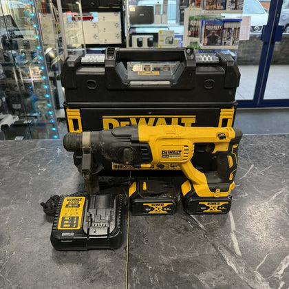 DeWalt DCH033 18V XR SDS Brushless Hammer Drill + X2 4.0AH Batteries + Charger + Case