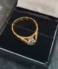18CT Yellow Gold Ring With Clear Stone - 4.7g - Size N