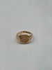 9ct Yellow Gold Patterned Signet Ring - Size O - 5.22 Grams