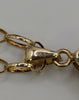 9CT 375 HALLMARKED, YELLOW GOLD, MARQUISE PENDANT ON OVAL LINK CHAIN, 20", 5.28G