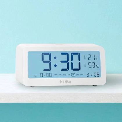 i-Star Portable Alarm Clock with Temperature and Humidity